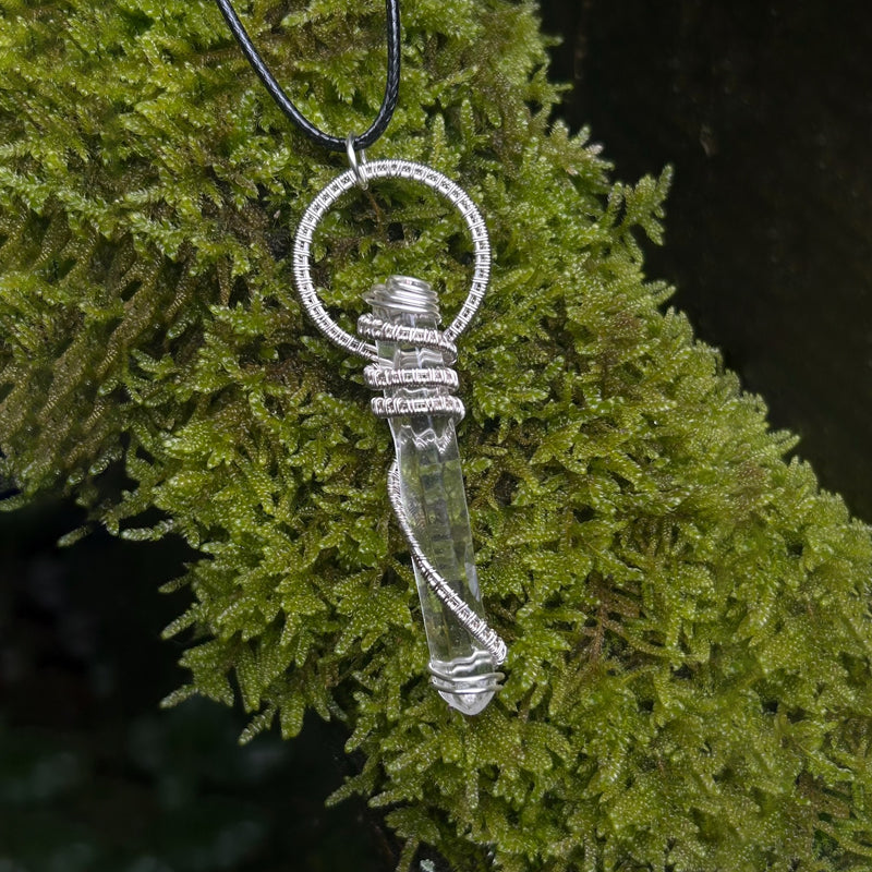 Energy Amplifier|Handmade Copper Wire Wound Clear Crystal Pendant
