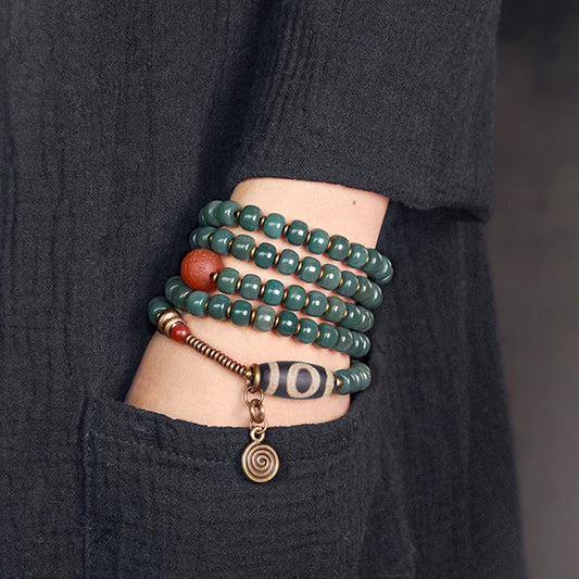 Sacred Bodhi Dzi Necklace – Spiritual Armor