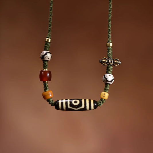 Sacred Third Eye Tianzu and Vajra Pendant Necklace