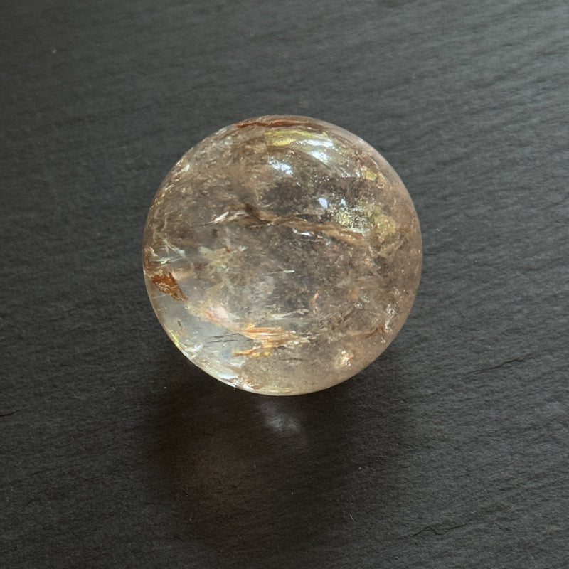 "Himalayan Healing Grid Set - 6 Clear Quartz + Smoky Quartz Sphere (Meditation & Energy Kit)"