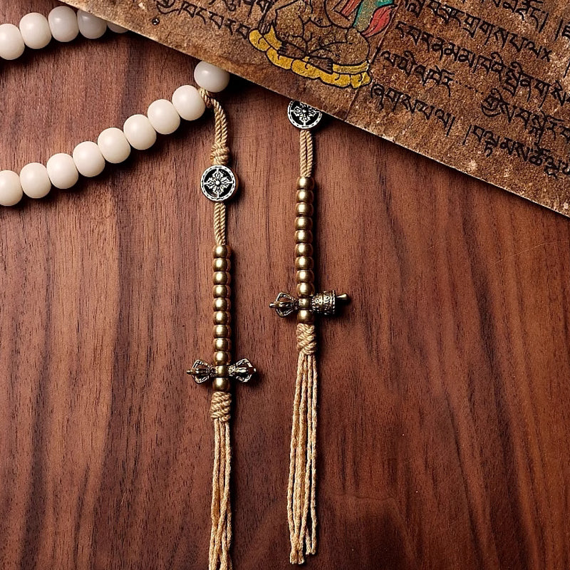108 White Jade Bodhi Seed Root Buddhist Mala