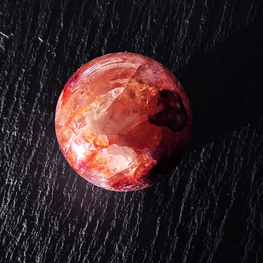 Red Phantom Quartz "Poison Feather Ghost" | Natural Crystal for Wealth & Energy