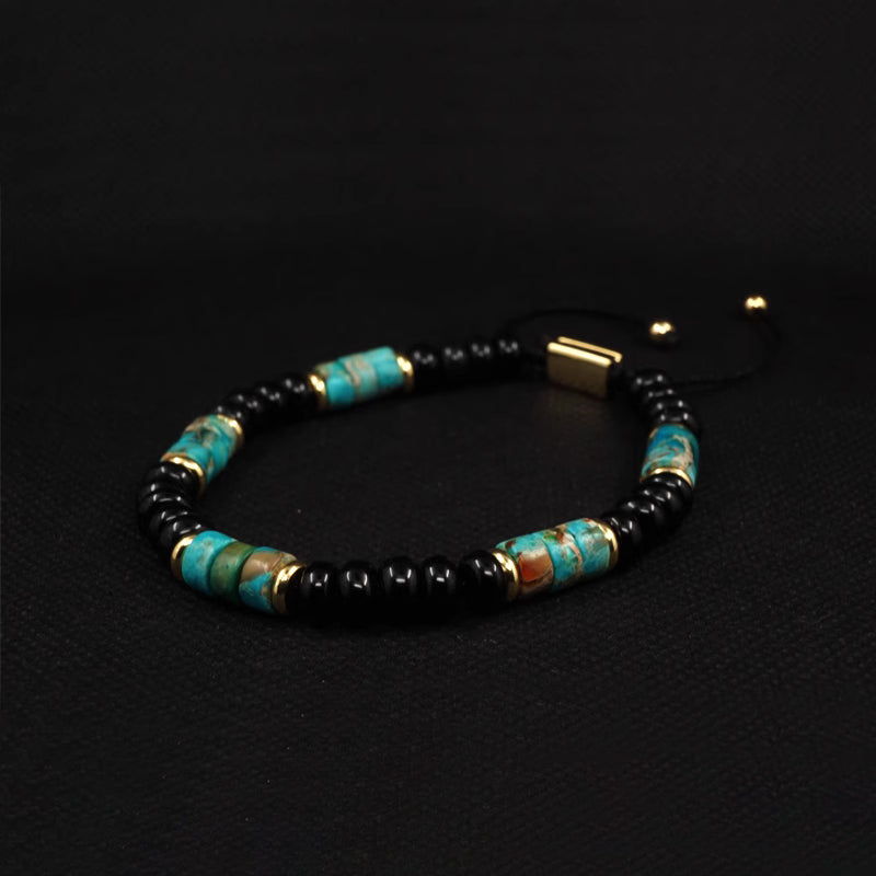 Protection Stone Bracelet - Turquoise & Onyx