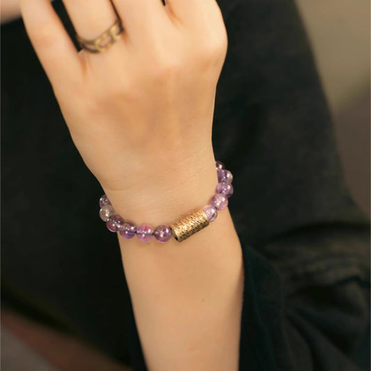 Purple Phantom Crystal Bracelet – Luck & Intuition