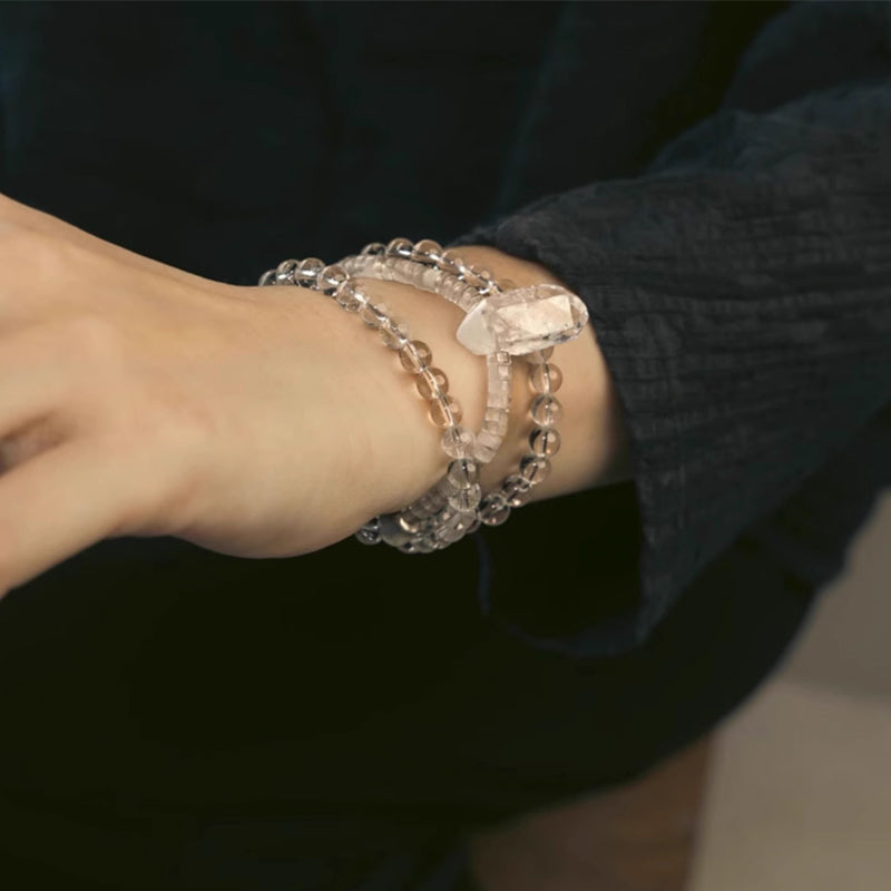 Multi-Row Pure Quartz Bracelet – Stronger Energy Protection