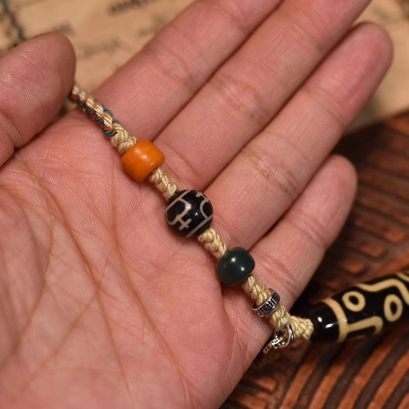 Nine-Eye Sacred Energy Dzi Bead Necklace