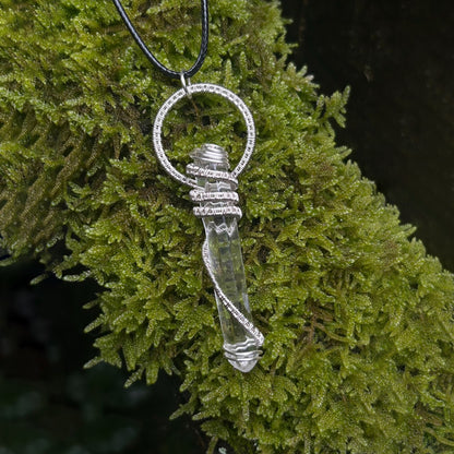 Energy Amplifier｜Handmade Copper Wire Wound Clear Crystal Pendant