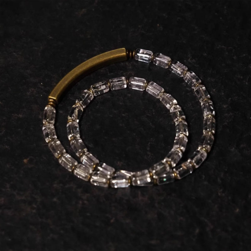 Twin Pure Quartz & Copper Bracelet Set – Double Protection