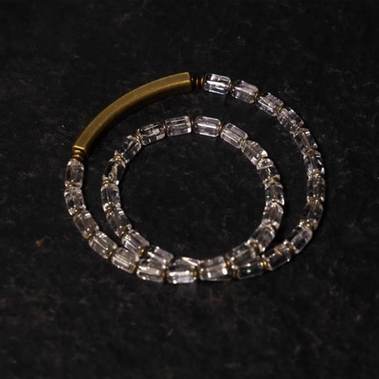 Twin Pure Quartz & Copper Bracelet Set – Double Protection