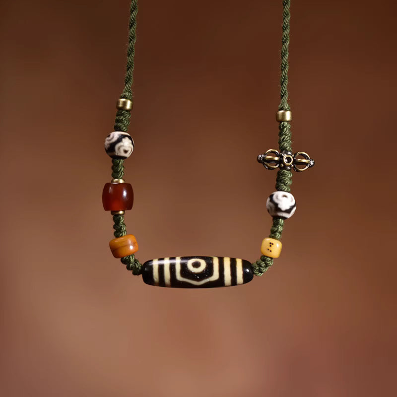 Sacred Third Eye Tianzu and Vajra Pendant Necklace