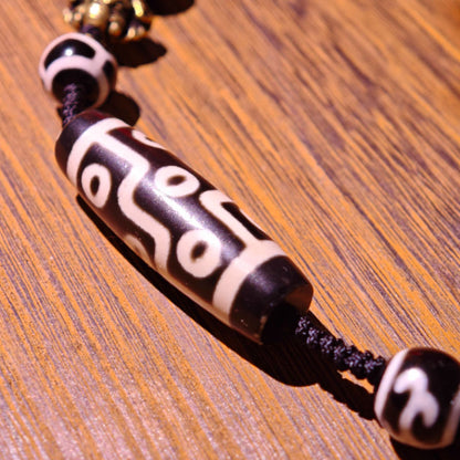 Guardian- Nine-Eye Dzi Bead Pendant