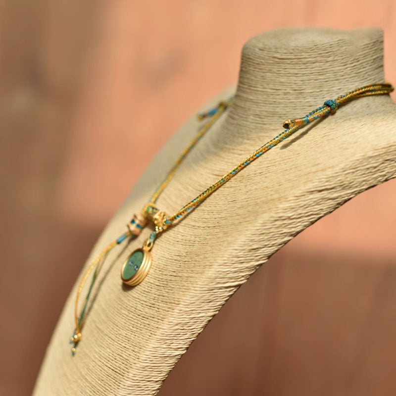 Green Tara · Prayer Wheel Blessing Necklace