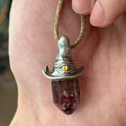 Witch Hat Crystal Pendant