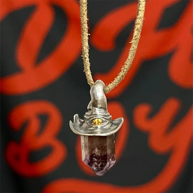 Witch Hat Crystal Pendant