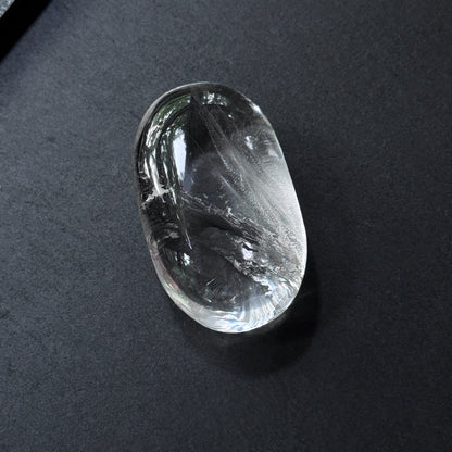 Himalayan Clear Quartz Palm Stone – High-Vibration Meditation & Clarity Crystal