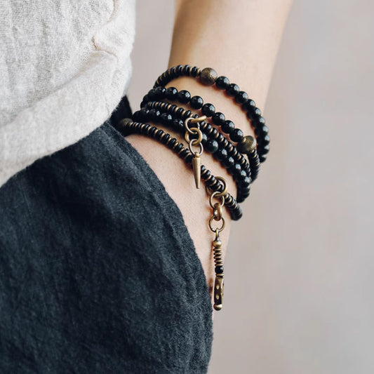 Black Obsidian Stacking Bracelet – For Empaths & Healers