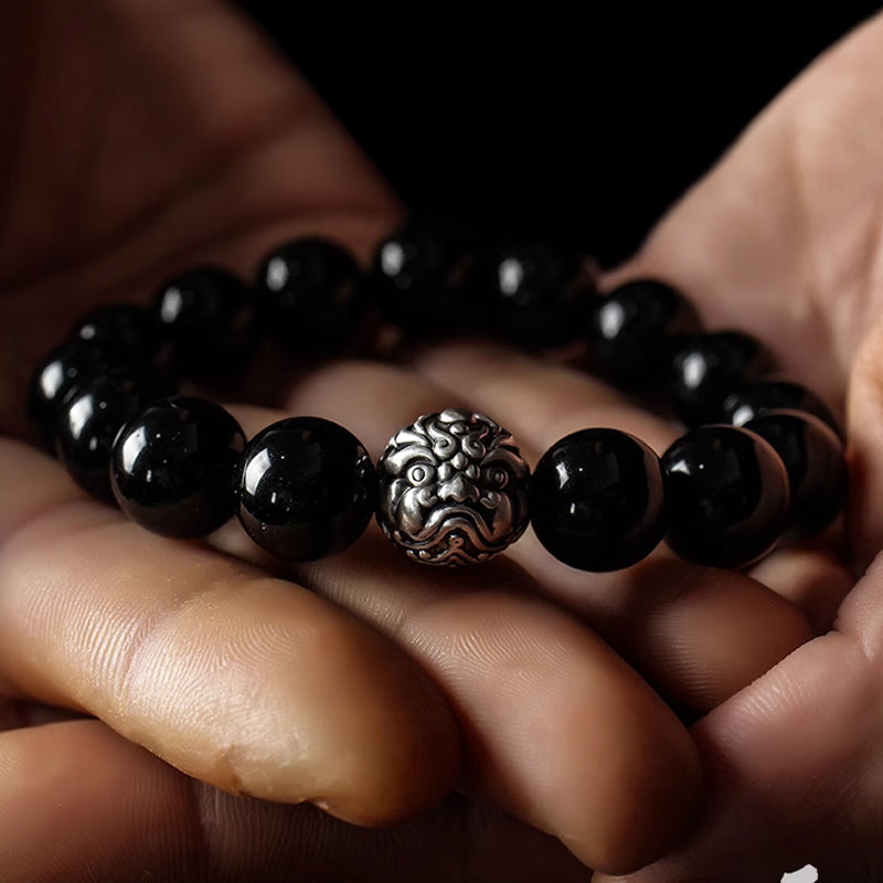 Obsidian Pi Xiu Bracelet - Wealth Attraction