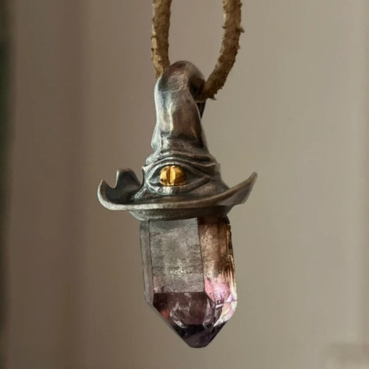 Witch Hat Crystal Pendant
