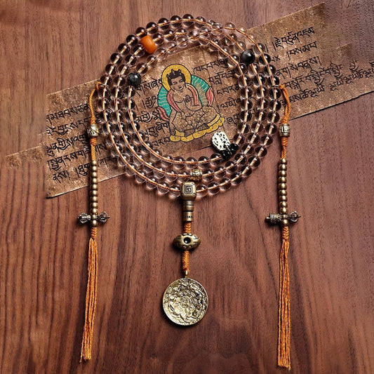 108-Clear Quartz Buddhist Mala
