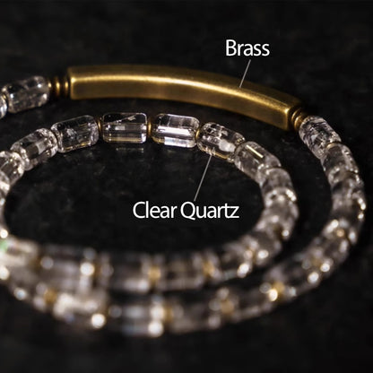 Twin Pure Quartz & Copper Bracelet Set – Double Protection