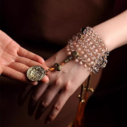 108-Clear Quartz Buddhist Mala