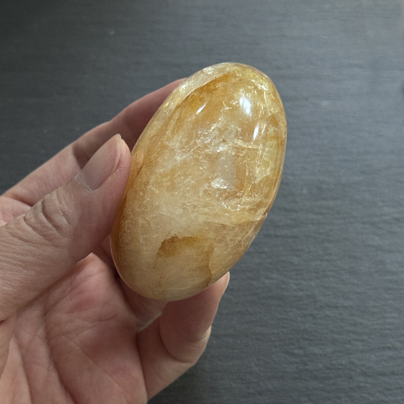 Himalayan Golden Rutilated Quartz Palm Stone – Meditation & Energy Healing