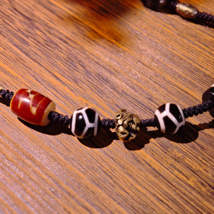 Guardian- Nine-Eye Dzi Bead Pendant