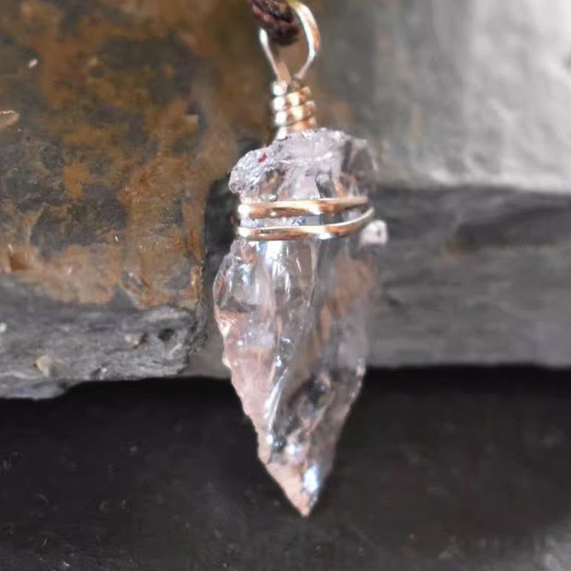 Clear Quartz Icicle Pendant