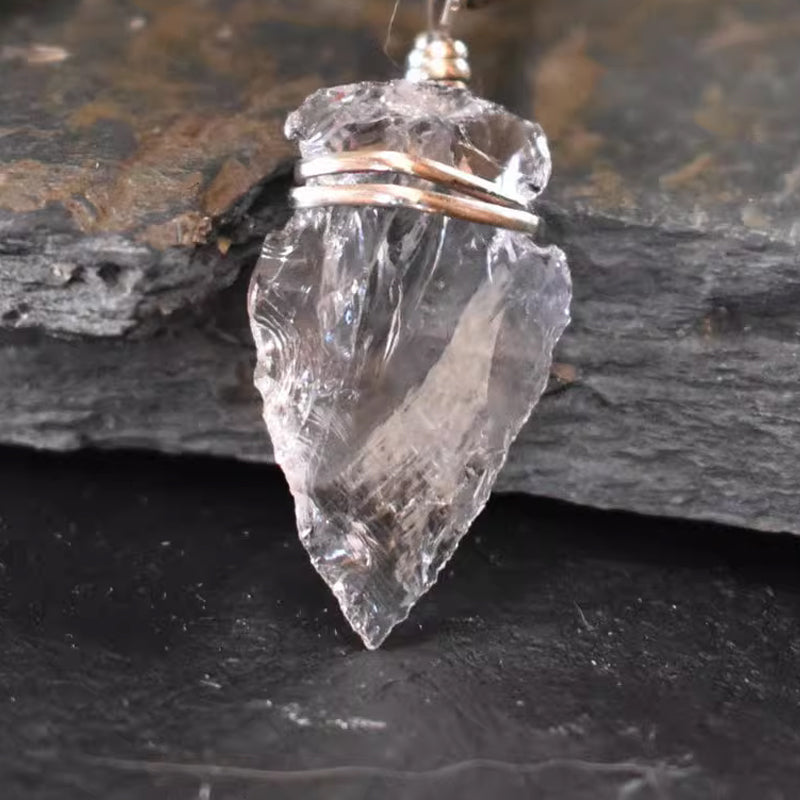 Clear Quartz Icicle Pendant