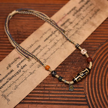 Nine-Eye Sacred Energy Dzi Bead Necklace
