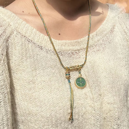 Green Tara · Prayer Wheel Blessing Necklace