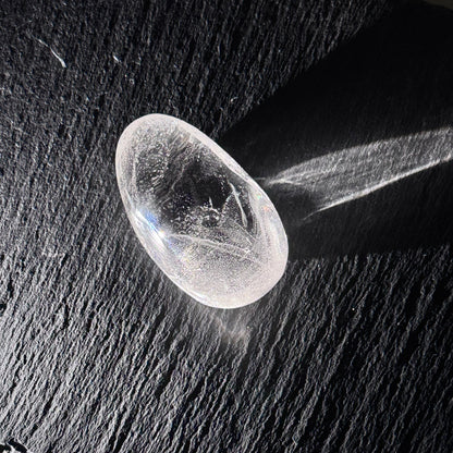 Himalayan Clear Quartz Palm Stone – High-Vibration Meditation & Clarity Crystal