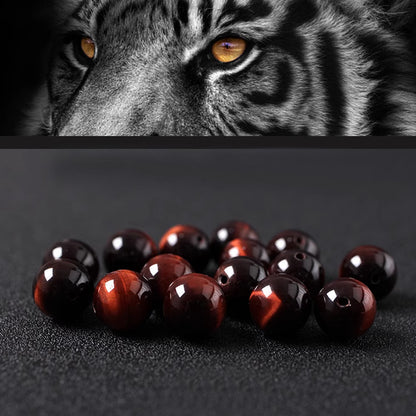 Obsidian, Red Tiger's Eye, and Yellow Tiger's Eye Bracelet