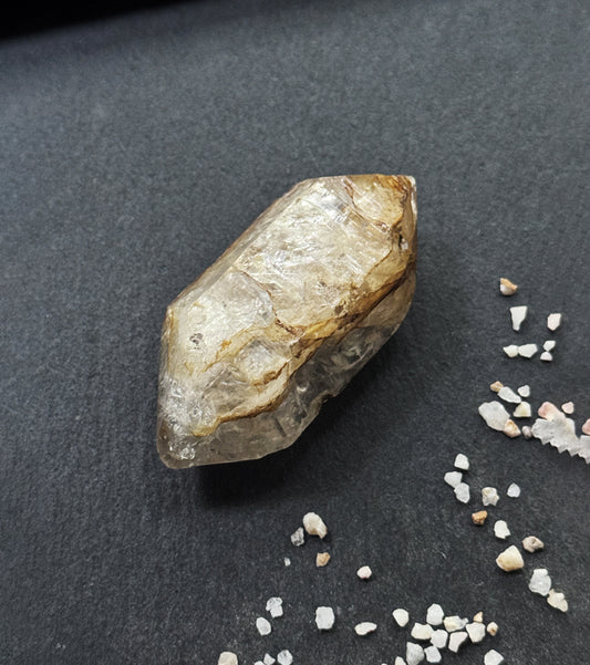 Sparkling Phantom Quartz – Glittering Mineral Specimen & Palm Stone