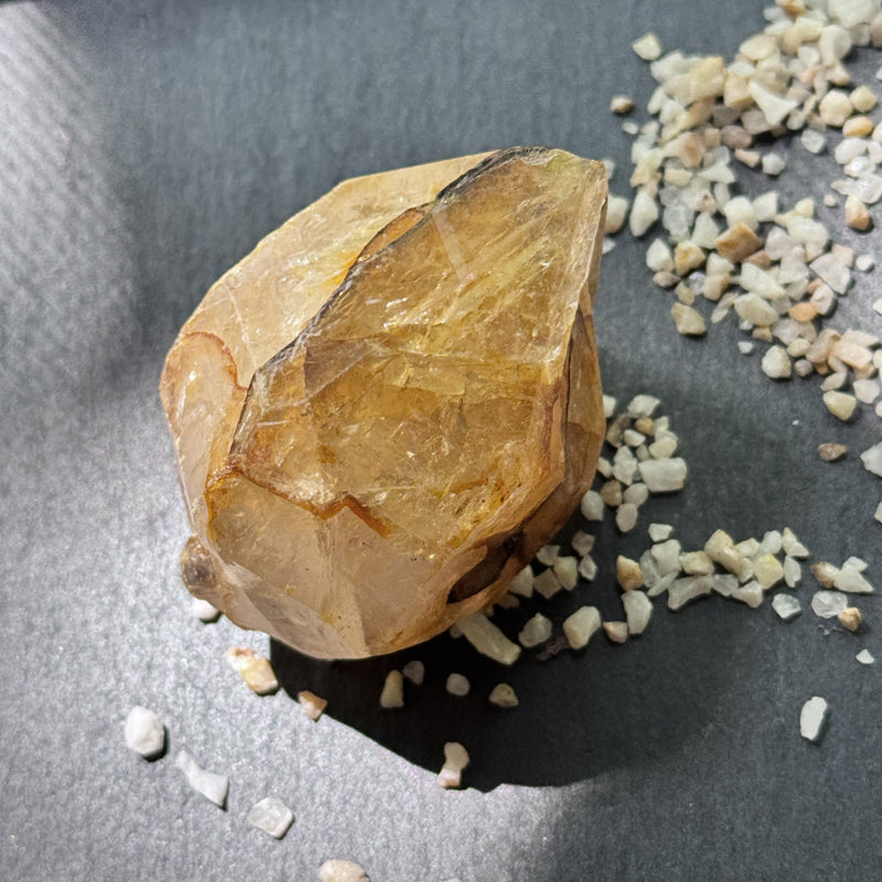 Sparkling Phantom Quartz – Glittering Mineral Specimen & Palm Stone