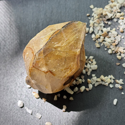 Sparkling Phantom Quartz – Glittering Mineral Specimen & Palm Stone