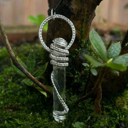 Energy Amplifier｜Handmade Copper Wire Wound Clear Crystal Pendant