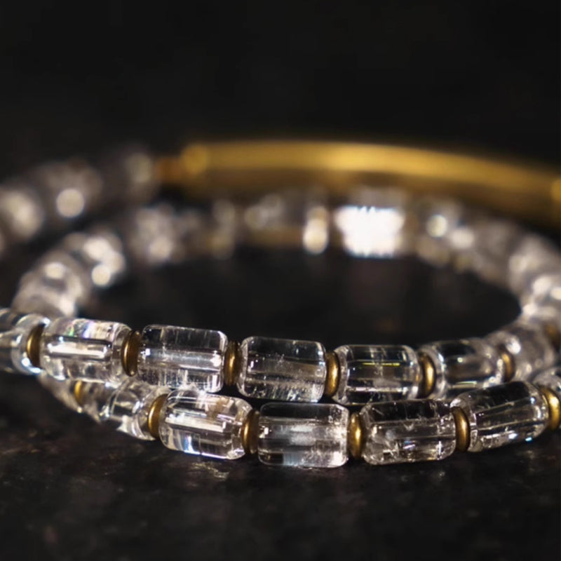 Twin Pure Quartz & Copper Bracelet Set – Double Protection