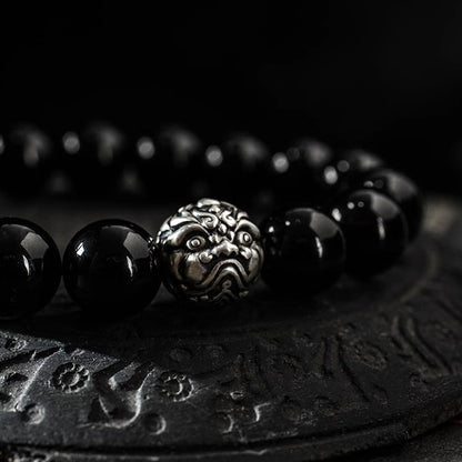 Obsidian Pi Xiu Bracelet - Wealth Attraction