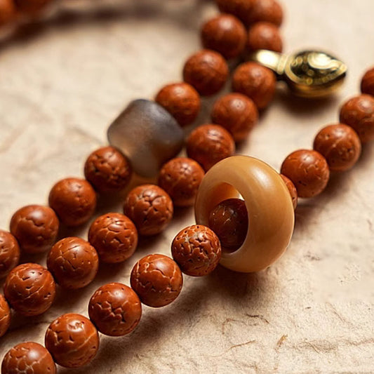 108-Piece Sacred Bodhi Seed Mala Necklace