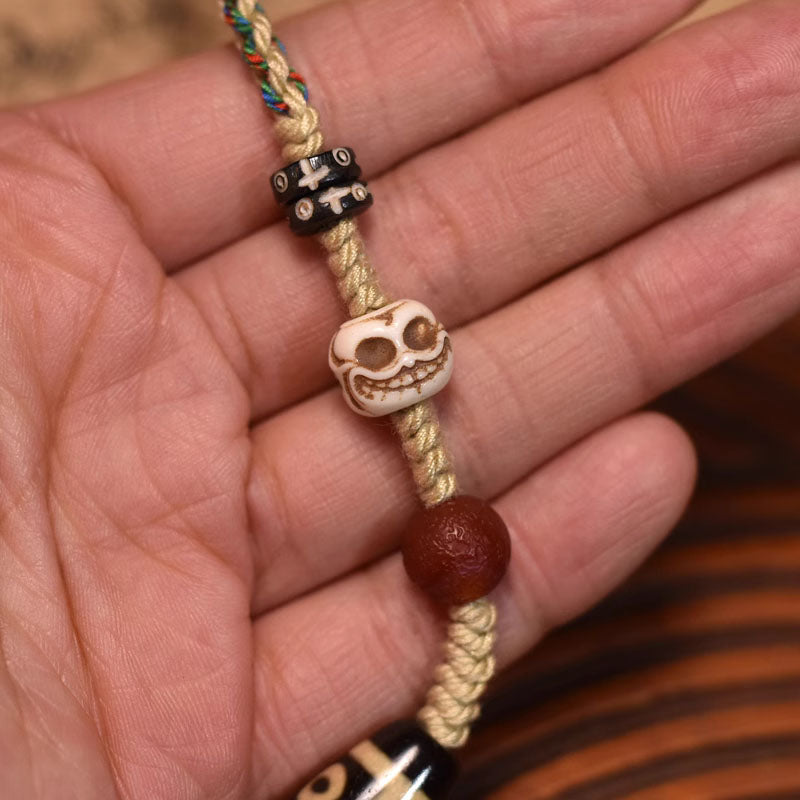 Nine-Eye Sacred Energy Dzi Bead Necklace