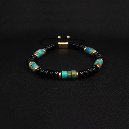 Protection Stone Bracelet - Turquoise & Onyx
