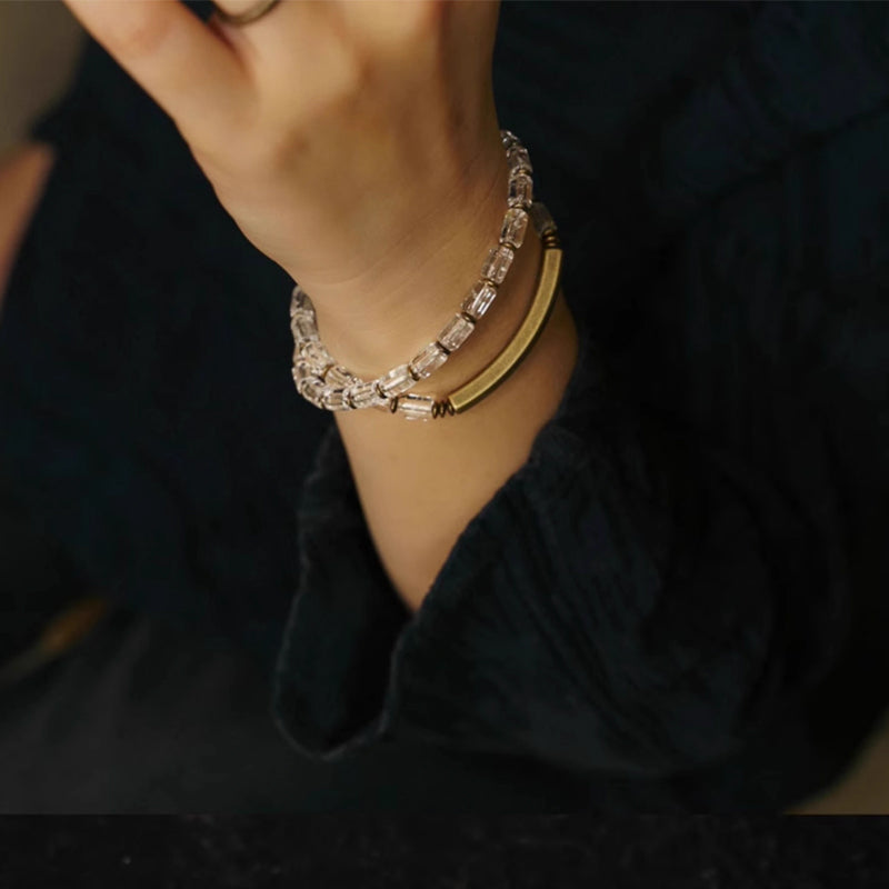Twin Pure Quartz & Copper Bracelet Set – Double Protection