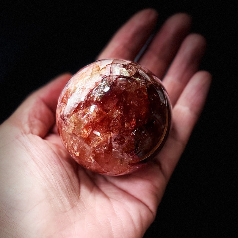 Red Phantom Quartz "Poison Feather Ghost" | Natural Crystal for Wealth & Energy