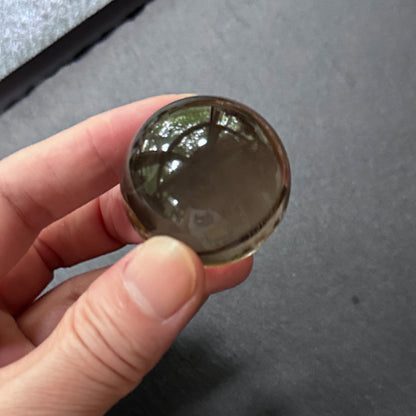"Himalayan Healing Grid Set - 6 Clear Quartz + Smoky Quartz Sphere (Meditation & Energy Kit)"