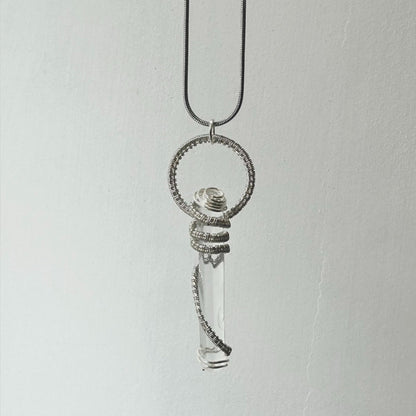 Energy Amplifier｜Handmade Copper Wire Wound Clear Crystal Pendant