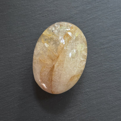 Himalayan Golden Rutilated Quartz Palm Stone – Meditation & Energy Healing