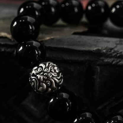 Obsidian Pi Xiu Bracelet - Wealth Attraction