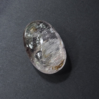Skeletal Quartz Palm Stone - "Stardust Connection" with Cosmic Inclusions