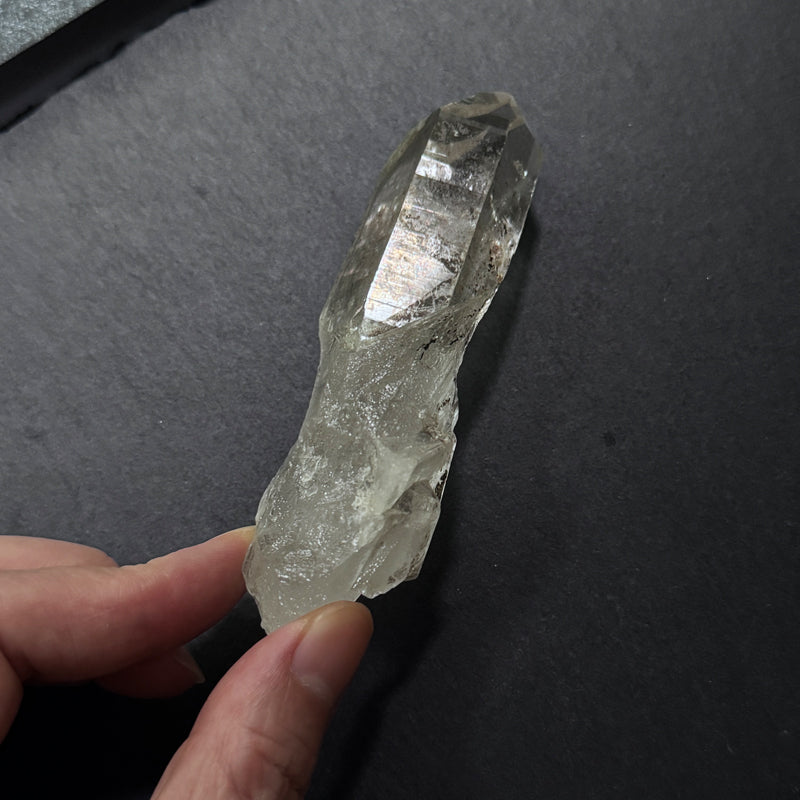 Himalayan Phantom Quartz Palm Stone - Powerful Meditation & Energy Crystal